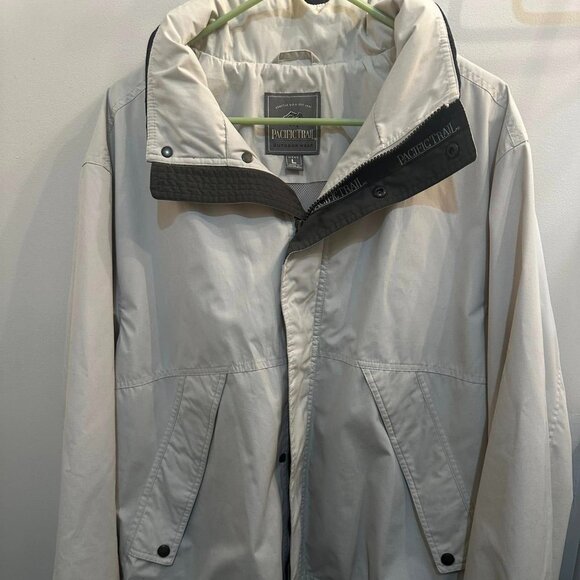 Cream Pacific Trail Raincoat with hood-Large - Picture 1 of 9